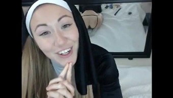 Nun Nun Party Cosplay Camslut Masturbating At Usacamgirl Porn